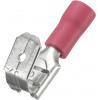 TRU COMPONENTS 1572129 faston zásuvka s odbočkou Šířka zástrčky: 6.4 mm Tloušťka konektoru: 0.8 mm 180 ° částečná izolace červená 50 ks