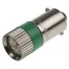 RS PRO Kontrolka barva světla Zelená, objímka žárovky: BA9 vícečipový, průměr: 10 mm, 48 V ac, 48V dc