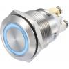 TRU COMPONENTS GQ19F-10E/B/12V/S, 1273005 tlačítkový spínač, 19 mm, 48 V/DC, 3 A, 1 ks TRU COMPONENTS GQ19F-10E/B/12V/S, 1273005 tlačítkový spínač, 19 mm, 48 V/DC, 3 A, 1 ks
