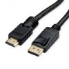 Roline, A: Vnější HDMI, B: Vnější HDMI DisplayPort Kabely 10 m Roline, A: Vnější HDMI, B: Vnější HDMI DisplayPort Kabely 10 m