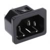 Schurter Konektor IEC C14, orientace těla: Rovný, Zacvakávací montáž Vnější, 250V 10A Schurter Konektor IEC C14, orientace těla: Rovný, Zacvakávací montáž Vnější, 250V 10A