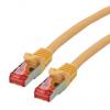 Roline Kat6 Ethernetové kabely, Žlutá, Nízko dýmivý bezhalogenový 0.5 m 8, typ pláště: Stíněné Stíněný