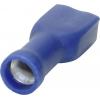 TRU COMPONENTS 1583090 faston zásuvka Šířka zástrčky: 4.80 mm Tloušťka konektoru: 0.80 mm 180 ° plná izolace modrá 1 ks