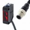 Omron Fotoelektrický snímač, řada: E3Z Polarizované červené světlo Čtvercový Konektor odbočný M12, výstup: PnP