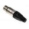 Neutrik Konektor XLR, počet kontaktů: 4, orientace těla: Rovný Vnitřní, pokovení: Stříbro přes nikl, Kabel, 50 V,