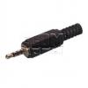 Vidlice souosá 2,5 mm na kabel JC-135, 4 póly, plastový kryt