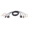 Aten Kabel KVM Vnější, A: USB typu A, B: Stereo jack 3,5 mm, DVI-D, USB B Vnější 1.8 m, Černá Aten Kabel KVM Vnější, A: USB typu A, B: Stereo jack 3,5 mm, DVI-D, USB B Vnější 1.8 m, Černá