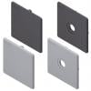 Bosch Rexroth Čtvercová krytka, Polypropylen barva Šedá, pasuje do profilu: 90 x 90 mm, pasuje do drážky : 10 mm