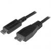 StarTech.com Kabel USB do zásuvky IC Vnější, řada: USB3, A: USB 3.2 typ C, 1 m Vnější, Černá, B: Micro USB typ B