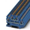 Phoenix Contact Svorkovnice s dvojitou úrovní 3000715, řada: PTTB 2.5-PV BU, 500V Modrá 0.14mm², 4 mm² 2 Zásuvný