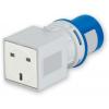 RS PRO Adaptér pro průmyslový napájecí konektor, řada: RS PRO, IP20, Panel barva Modrá, 13A 2P+T, 230V