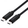 Roline Kabel USB Vnější, A: USB typu C, 2 m Vnější, Černá, B: USB typu C Roline Kabel USB Vnější, A: USB typu C, 2 m Vnější, Černá, B: USB typu C