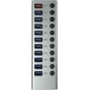 Maxtrack CH12L USB Hub 10 portů USB-A USB 3.0 5 GBit/s lze spínat jednotlivě stříbrnošedá CH12L