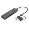 Digitus DA-70235 USB Hub 4 porty USB-A USB 3.0 5 GBit/s s konektorem USB C černá DA-70235