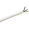 RS PRO Napájecí kabel 3žilový 25 m Silikonová pryž plášť, Bílá, vnější průměr: 9.2 mm OD, 450V 200 °C