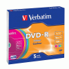 Verbatim DVD-R Colour 16x, 4,7 GB, balení 5 ks