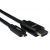 RS PRO, řada: RS PRO Vysoká rychlost 2 m, A: Vnější Micro HDMI, B: Vnější HDMI