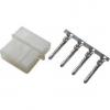 Pouzdro konektoru H2440-04PW0000R, jednořadá vidlice 1×4, bílé