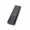 Rozbočovač USB NLUSB3-7AL, standard: USB 3.0 USB, počet portů USB: 7 USB 167 mm NewLink