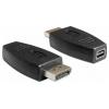 Delock 65237 DisplayPort / Mini-DisplayPort adaptér [1x zástrčka DisplayPort - 1x mini DisplaPort zásuvka] černá 0 mm
