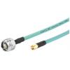 Koaxiální kabel, řada: N Type, SMA IWLAN, Tyrkysová, vnější průměr: 6.3 mm OD 0.3 m 50 Ω Siemens S koncovkou Koaxiální kabel, řada: N Type, SMA IWLAN, Tyrkysová, vnější průměr: 6.3 mm OD 0.3 m 50 Ω Siemens S koncovkou