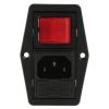 Bulgin Konektor IEC C14, orientace těla: Rovný, Montáž do panelu velikost pojistky 5 x 20 mm Vnitřní, 250V 10A