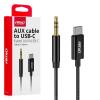 Audio kabel USB-C na Jack 3,5 mm AMIO, 1 m Audio kabel USB-C na Jack 3,5 mm AMIO, 1 m