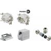 RockStar&reg; HDC kits-Heavy Duty Connectors, Kit, HE, Size: 3, Poles: 6, PUSH IN spring connection, 500 V, 24 A, diecast aluminium, PG
