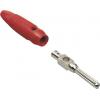 TRU COMPONENTS banánkový konektor zástrčka, rovná Ø pin: 4 mm červená 1 ks