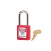 Master Lock Bezpečnostní visací zámek Klíč, Termoplast 6 mm třmen, Červená