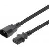 Manhattan napájecí kabel [1x IEC C13 zásuvka 10 A - 1x IEC zástrčka C14 10 A] 1 m černá