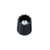 Knoflík potenciometru Elma 21 mm 6 mm, Černá