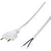 LogiLink napájecí kabel [1x Euro zástrčka - 1x kabel s otevřenými konci] 1.50 m bílá