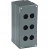 Pouzdro tlačítka, řada: Modular Metal Šedá Hliník ABB, počet výřezů: 6