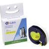 G&G BM-D-G-91222 kompatibilní náhradní DYMO 91222 Barva pásky: žlutá Barva písma: černá 12 mm 4 m