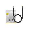 Kabel UTP RJ45/RJ45 Cat5 1,5m BASEUS plochý Black Kabel UTP RJ45/RJ45 Cat5 1,5m BASEUS plochý Black
