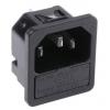 Schurter Konektor IEC C14, orientace těla: Rovný, Zacvakávací montáž velikost pojistky 5 x 20 mm Vnější, 250V 10A Schurter Konektor IEC C14, orientace těla: Rovný, Zacvakávací montáž velikost pojistky 5 x 20 mm Vnější, 250V 10A