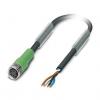 Kabel ovladače snímače, A: Rovný M8, B: Rovná zásuvka M8, 48 V ac, 60V dc, IP65, IP67, IP68 Phoenix Contact 10 m