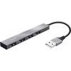 Trust 23786 USB Hub 4 porty USB-A USB 2.0 480 MBit/s Trust Halyx Aluminium 4-Port Mini USB Hub - Hub Trust 23786 USB Hub 4 porty USB-A USB 2.0 480 MBit/s Trust Halyx Aluminium 4-Port Mini USB Hub - Hub