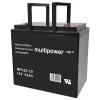 multipower MPC62-12I 136091 olověný akumulátor 12 V 62 Ah olověný se skelným rounem (š x v x h) 226 x 214 x 135 mm šroubované M6 odolné proti více cyklům,