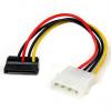 Kabel SATA Vnější 152.4 mm StarTech.com, A: LP4 Vnitřní, B: Napájení SATA Kabel SATA Vnější 152.4 mm StarTech.com, A: LP4 Vnitřní, B: Napájení SATA