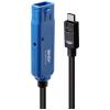 LINDY USB kabel USB 3.2 Gen1 USB-A zásuvka, USB-C ® zástrčka 5.00 m černá/modrá 43380 LINDY USB kabel USB 3.2 Gen1 USB-A zásuvka, USB-C ® zástrčka 5.00 m černá/modrá 43380