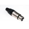 Neutrik Konektor XLR, počet kontaktů: 3, orientace těla: Rovný Vnitřní, pokovení: Stříbrná, Kabel, 50 V, materiál