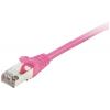 Equip 605585 RJ45 síťové kabely, propojovací kabely CAT 6 S/FTP 7.50 m růžová pozlacené kontakty 1 ks