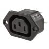 Bulgin Konektor IEC C13, orientace těla: Rovný, Montáž do panelu Vnější, 250V 10A Bulgin Konektor IEC C13, orientace těla: Rovný, Montáž do panelu Vnější, 250V 10A