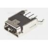 Konektor mini USB zásuvka B 5P, 180°, Au, černá DS1104-03-BN0BT