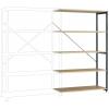 Manuflex RP1127.7016 přístavný modul regálu oddělení , (š x v x h) 960 x 2250 x 300 mm, dřevěná podlaha