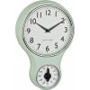 TFA Dostmann 60.3073.20 Quartz, mechanické nástěnné hodiny 19.6 cm x 5.8 cm x 30 cm , mátová, zelená