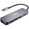 Roline 14.02.5048 USB Hub 3 + 1 port USB-A, USB-C® USB 3.2 Gen2 10 GBit/s s konektorem USB C šedá