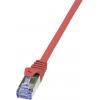 LogiLink CQ3074S RJ45 síťové kabely, propojovací kabely CAT 6A S/FTP 5.00 m červená samozhášecí, s ochranou 1 ks